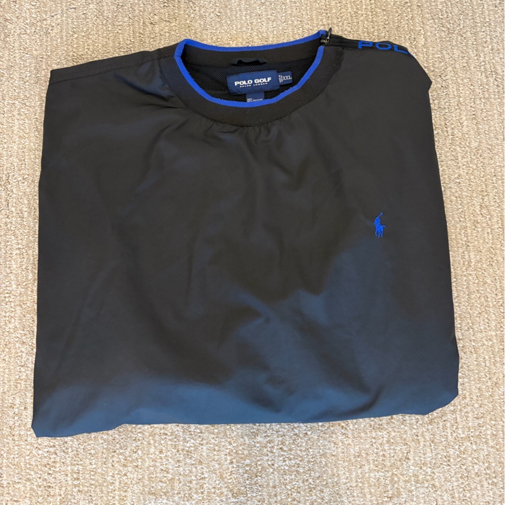 POLO GOLF RALPH LAUREN PULLOVER WINDBREAKER WITH 2 POCKETS, ELASTIC  WAIST. XXL